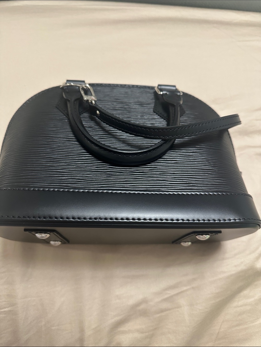 Louis Vuitton Black Alma BB Satchel like new condition